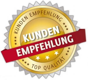 Kundenempehlung, Button, Siegel, Aufkleber